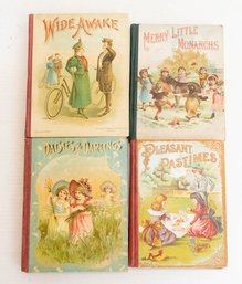 19th Century Books Merry Little Monarchs, Pleasant Pastimes, Wide Awake And Daisies Darlings