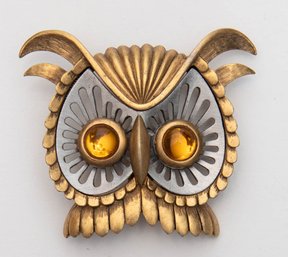 1970s Owl Brooch