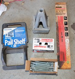 Pail Shelf, Mulching Blade And Risers New In Package