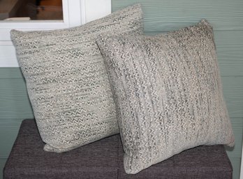 18' Pottery Barn Down Woven Textured Throw Pillows