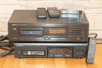 Onkyo CD Player And Pioneer Multi File CD Player