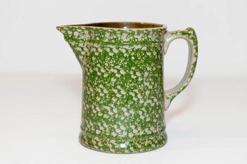 Beaumont Brothers Pottery BBP 1995 Signed Green Salt Glazed Pitcher