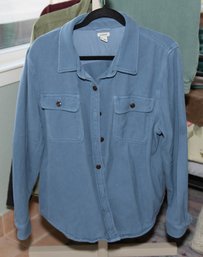 Womens LL Bean XL Button Up Stonewash Blue Shirt