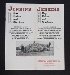 1920s Jenkins Hay Rakes And Stackers Advertising Brochure