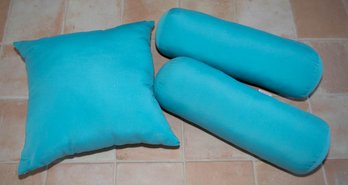 Sunbrella Ocean Blue Outdoor Pillows