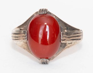 Santa Fe Style Carnelian Sterling Silver Mens Ring Size 13