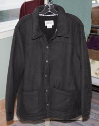 Womens Black Boston Traders Size XXL Black Button Up Jacket