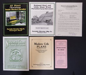 1921 Portable Elevator Mfg. Co. Farm Elevator Price List, Correspondence Letter And Catalogs