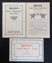 1914 Sattley's Farm Stains Gang Plow, Lister And Corn Cultivators Advertising Brochures