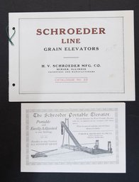 H. V. Schroeder Mfg. Co. Catalogue No. 22 And Advertising Insert