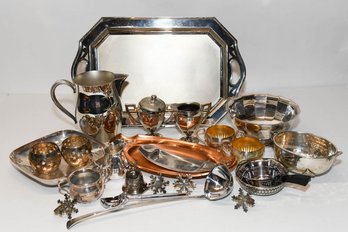 Lot Of Stainless And Silver Plated Items