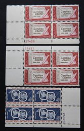 Carolina Charters 5 Cent And St. Lawrence Seaway 4 Cent Stamps