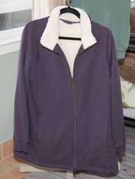 Womens Fleece Lined Purple Jacket Size L/XL