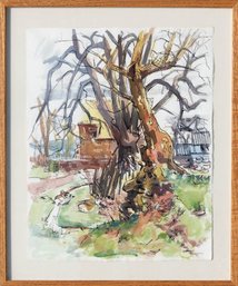 M Brake Baldwin 'Old Willows' Watercolor