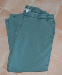 Womens Coldwater Creek Size XL Green Sweat Pants