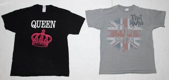 The Who And Queen Graphic Band T-shirts Size Large