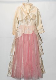 1950s Satin And Tulle Ballgown