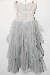 1950s Strapless Ball Gown