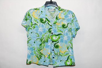 Vintage Women's Two Palms Hawaiian Shirt