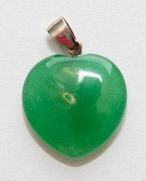 Green Glass Heart Pendant