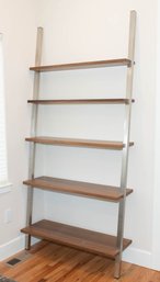 Room&Board Gallery Walnut And Natural Steel Leaning Shelf