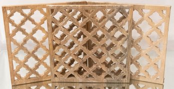 Salvaged Wood Chinese Window Grates (3)