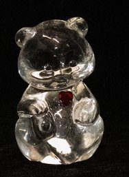 Fenton Crystal Heart Bear