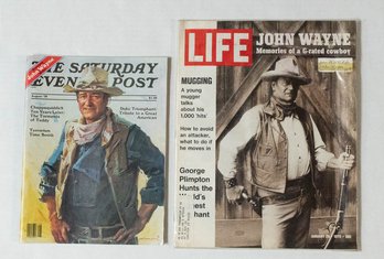 1979 The Saturday Evening Post And 1972 Life Magazine John Wayne