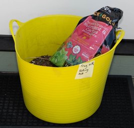 TubTrug Yellow 11 Gallon With Potting Soil