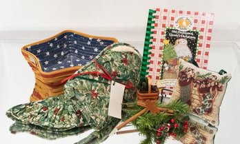 Longaberger 2001 Shining Star Basket With Holiday Hostess Gifts