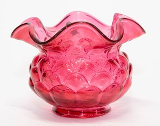 1989 Fenton Country Cranberry Jaqueline Vase