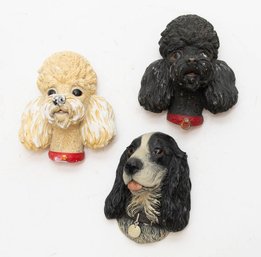 1970s Bossons England Chalkware Dog Heads