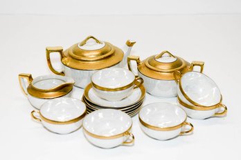Shofu Pearl Lusterware Art Deco Tea Set  (will Not Ship)