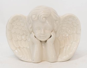 Ivory Cherub Porcelain Planter