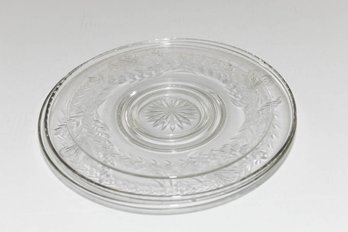 Etched Glass Serving Platters