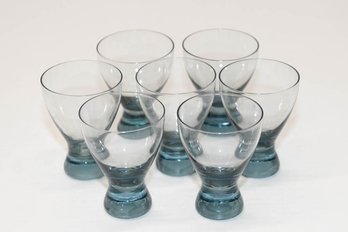4' Kosta Blue Cocktail Glasses (7)