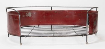 Vintage Red Metal Pet Bed