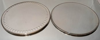 1950s Round Glass Vanity Trays