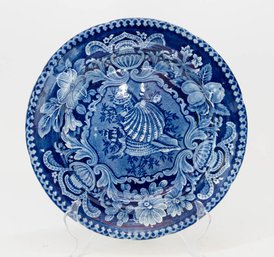 Antique Staffordshire Blue Transferware Plate