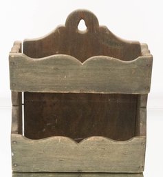 Late 1800s Wooden Cottage Wall Shelf