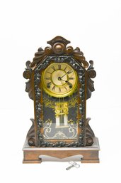 Antique Walnut Mantle Clock (will Not Ship)