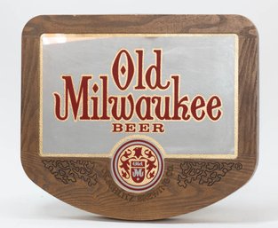 Vintage Old Milwaukee Beer Advertising Bar Mirror