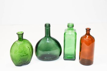 Green And Amber Colored Bottles