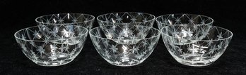 Crystal Etched Bowls (6)
