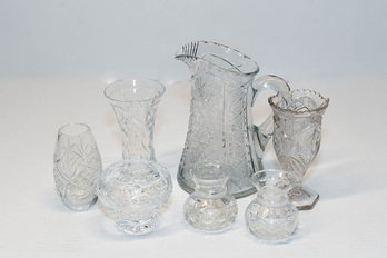 Cut Glass And Signed Crystal Pieces