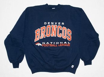 1990s Denver Broncos NFL Graphic Sweatshirt Size Large
