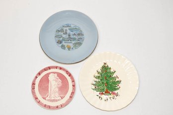 Blue Ridge Christmas, Wisconsin And Old Faithful Yellowstone Park Plates