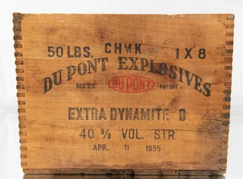 Dupont Explosives Wooden Crate 50lb Capacity