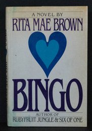 1988 Signed ' Bingo' A Novel By Rita Mae Brown Hardcover Book