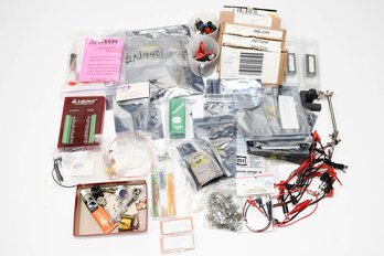 Lot Of Resistors, Wires And Other Circuit Building Parts